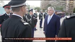 Remise de décorations par SEM le Ministre d’Etat à la Sûreté Publique et à la Force Publique [upl. by Sergias]