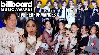 Waleska amp Efra react to KPOP Billboard Music Awards ft New Jeans amp Stray Kids [upl. by Haidebez100]