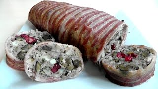 Christmas STUFFING BACON wrapped  How to make recipe [upl. by Suzie178]