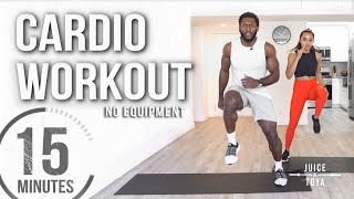 15 Minute Full Body Cardio Workout No Equipment [upl. by Duahsar635]