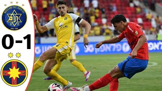 Highlights Maccabi Tel Aviv vs FC FCSB 01 Champions LeagueQualification  2024 [upl. by Goda]