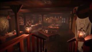 Busy Revolutionary Tavern Ambience 1HR Fireplace  Drinking Songs  Chatter [upl. by Akimehs670]