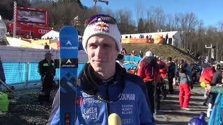 Nouveau podium de Clément Noël au slalom de Chamonix [upl. by Yssirk]