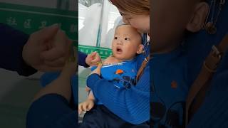 Cutebaby 💕 Baby vaccine action at hospital 🏥 to funny I baby cute love family shots funny [upl. by Einnahpets626]