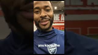 Raheem Sterling live in arsenal training ground  Welcome to Arsenal [upl. by Nert]