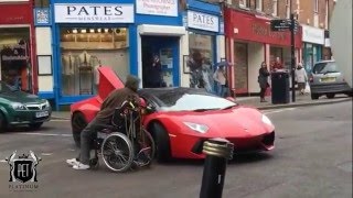 LAMBORGHINI AVENTADOR vs DISABLED MAN [upl. by Schriever357]