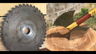 Making Axe from an old Saw hatchet [upl. by Chemaram]