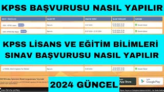 2024 KPSS Başvuru Nasıl Yapılır  KPSS Lisans Eğitim Bilimleri ve ÖABT Başvurusu [upl. by Relyt]