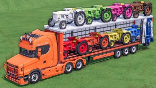 Transport WORK With Mini Tractor Of Colors  Farming Simulator 22 [upl. by Dlabihcra]