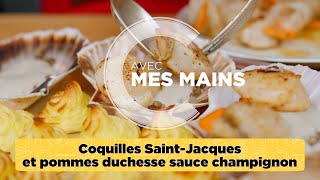 SaintJacques aux champignons et pommes duchesse [upl. by Wylma866]