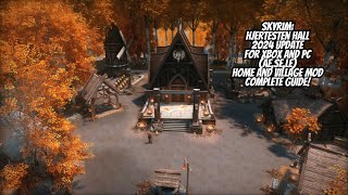 Skyrim Super HomeVillage Hjertesten Hall Complete GuideJanuary 2024 Update for PC [upl. by Gnuhc824]