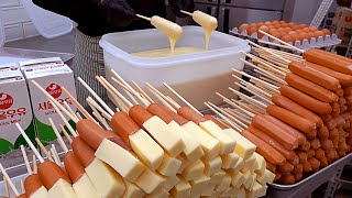 치즈핫도그 1000 sold out a day Amazing Cheese Hot Dog Making Process  Korean street food [upl. by Billye]