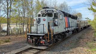 NJT and CampD Action in Hackettstown with 4119 4120 and 4502 [upl. by Lezned]