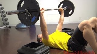 How to Do the Barbell Floor Press  Mens Health [upl. by Ahsok]