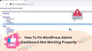 How to Fix WordPress Admin Dashboard Not Loading Correctly  100 Fixed👍 [upl. by Ahsata]