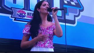 Whitney Doucet National Anthem 2019 NASCAR Foxwoods Resort and Casino 301 Live on NBCSports [upl. by Aamsa]