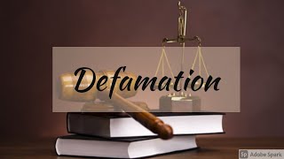 Defamation  Law of Torts  Easy way  in Hindi [upl. by Maisie]