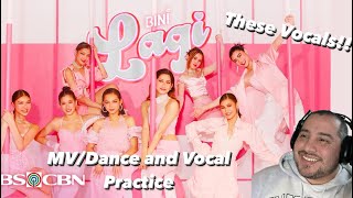 BINI Lagi MVDance and Vocal Practice Reaction [upl. by Zaller282]