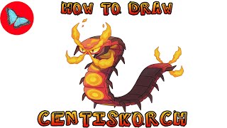 How To Draw Pokemon  Centiskorch  Drawing Animals [upl. by Konyn]