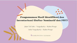 Pengumuman Hasil Identifikasi dan Inventarisasi Daftar Nominatif dan PBT di Kalurahan Sumberrahayu [upl. by Gretta]