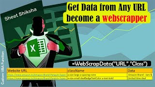 How to Web scrap data in Excel with URL by a beginner [upl. by Addis]