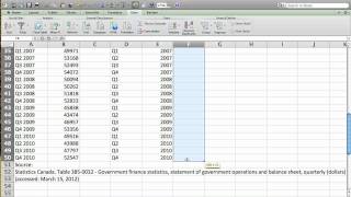 How to convert quarterly data to annual data using Excel [upl. by Baras]