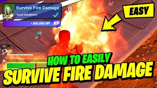 How to EASILY Survive Fire Damage  Fortnite Doctor Doom Quest [upl. by Buatti414]