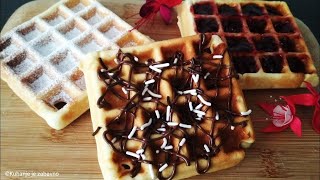 WAFFLES  Kako napraviti vafle Vrlo jednostavno Osnovni recept za smjesu 4 waffle waffles vafli [upl. by Namrak954]