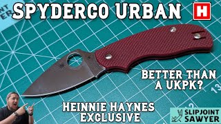 Spyderco Urban Heinnie Haynes Exclusive SC127GPRD  is it better than the UKPK [upl. by Varian545]