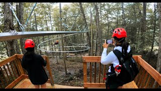 Mont Sutton  Tyrolienne à virages  GoPro  Roller Coaster Zipline [upl. by Delcine217]