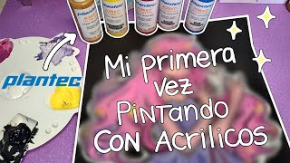 Pintando por primera vez con acrílicos ✨ PLANTEC Sorteo [upl. by Renaldo]