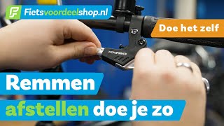 Je fietsremmen afstellen doe je zo  Fietsvoordeelshopnl Doe Het Zelf [upl. by Atte694]