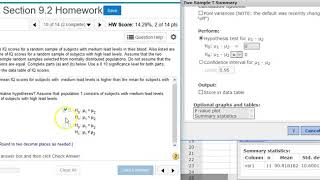 Conducting mean hypothesis testing on IQ and lead level data [upl. by Ventre]