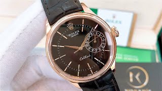 Fullset 2018 Rolex Cellini Date 39mm Ref 505150011 Vàng Hồng Mặt Đen [upl. by Alphonsine]