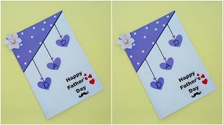 How to make fathers day greeting card 2024  Easyfathers day card idea from paper [upl. by Silliw465]