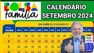 📅 CALENDÁRIO DE PAGAMETO SETEMBRO BOLSA FAMÍLIA ATUALIZADO VAI ANTECIPAR [upl. by Htebsil]