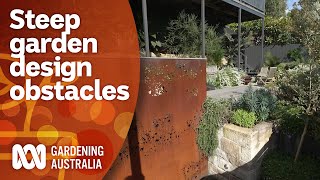 How creative solutions allowed this steep garden to function  Garden Design  Gardening Australia [upl. by Teador]