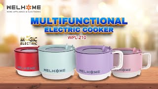 WELHOME ELECTRIC COOKING POT WPL  210  PANCI ELEKTRIK MULTIFUNGSI  PANCI LISTRIK SERBAGUNA [upl. by Ekenna]