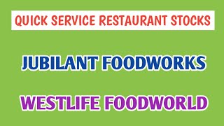 QUICK SERVICE RESTAURANT STOCKS☆JUBILANT FOODWORKS☆WESTLIFE FOODWORLD  STOCK MARKET PLANNER [upl. by Iaka]