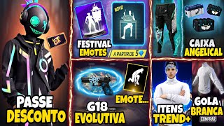 EVENTO ANGELICAL AZUL BANDEIRÃO PASSE BOOYAH BARATO G18 EVOLUTIVA GOLA ALTA NOVIDADES FREE FIRE [upl. by Levan]