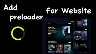 Adding a Preloader to website using HTML CSS JS [upl. by Baldridge]