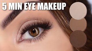 QUICK EASY EYE MAKEUP TUTORIAL  5 Minute Eye Makeup Routine [upl. by Nnaesor201]