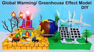 global warming and greenhouse effect working model  science project  diy  howtofunda [upl. by Akirea2]