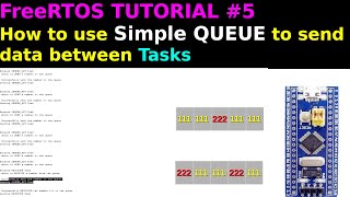 FreeRTOS Tutorial 5  Simple QUEUE  STM32  NO CMSIS  CubeIDE [upl. by Hnirt]