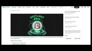 🚀🚀🚀10X your money KUCOIN SPOTLIGHT Lifeform LFT token sale [upl. by Albrecht]