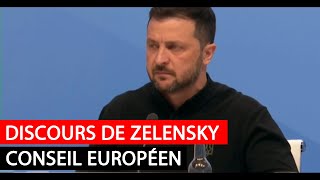 Discours de Zelensky au conseil Européen [upl. by Hsetirp]