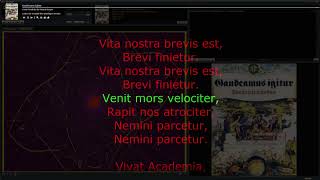 Gaudeamus Igitur • latin song with karaokesynchronized lyrics and translation [upl. by Hosea567]