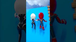 GTA V New Ladder run RED Spidey and SpiderGwen Vs Batman and Captain America gta [upl. by Syst]