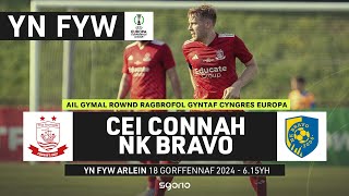 Y GÊM LAWN  Cei Connah 02 NK Bravo  Ail Gymal Rownd Ragbrofol Gyntaf Cyngres Europa [upl. by Asilanna]