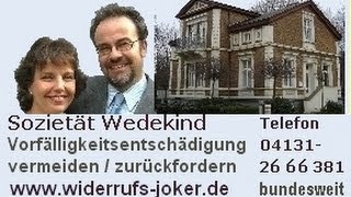 Vorfälligkeitsentschädigung berechnenumgehen KreditAusstiegWiderrufsJoker 7080 Chance [upl. by Eurd]